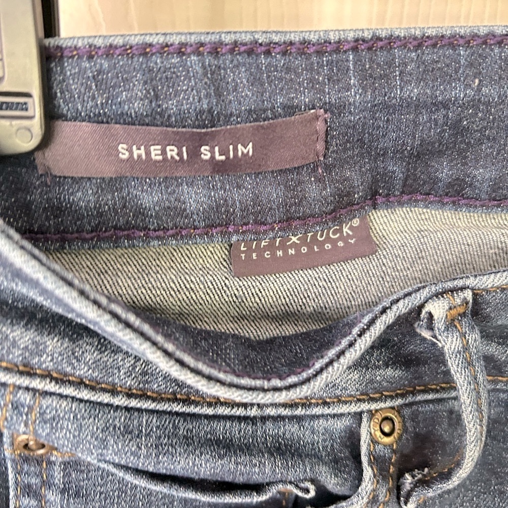 NYDJ Classic Indigo Sheri Slim Straight Leg Jeans - Picture 4 of 6